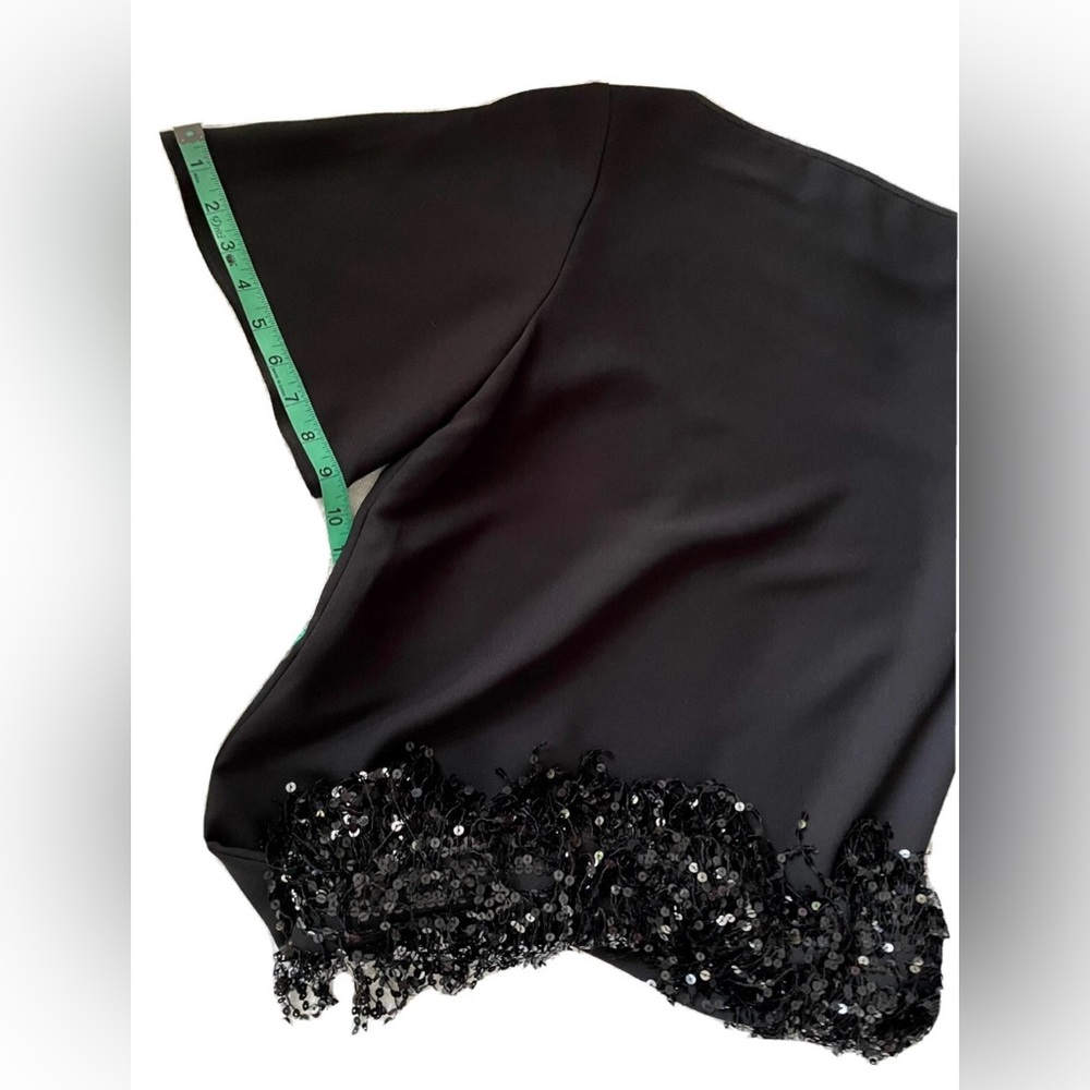 Kate Spade Black Mini Dress with Sequin Fringe - Picture 13 of 16
